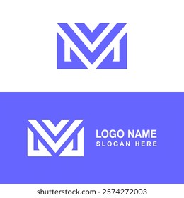 M logo monogram for business sign.