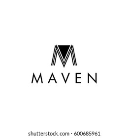 M Logo M Monogram Logo Letter. Abstract letter M logotype design. Linear creative monochrome monogram symbol. Universal elegant vector icon.  Great logo suitable for all types of business. 