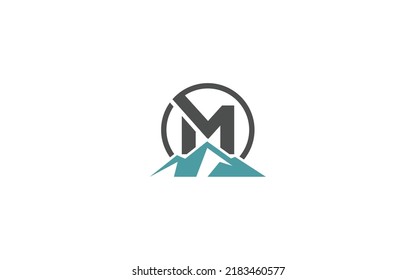 M logo mountain for identity. letter template vector illustration for your brand.