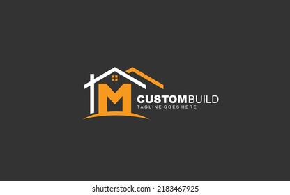 M logo real estate for branding company. construction template vector illustration for your brand.