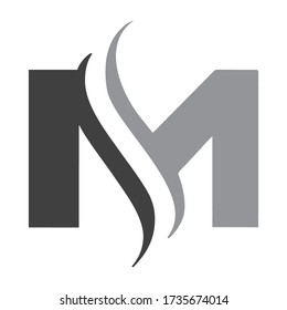 M logo simple design vector
