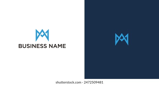 M logo simple geometric modern