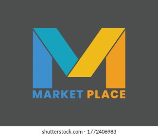 M Logotipo adecuado para empresas, industrias creativas, fábricas de alimentos, mercados, etc.