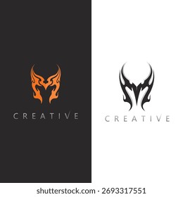 Símbolo del logotipo M con líneas limpias para empresas de Profesional modernas