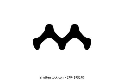 m logo symbol design vector logo graphic idea creative