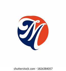 m logo symbol letter vector abjad