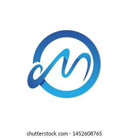 M Logo and symbols template illustration