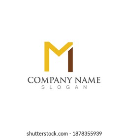 Diseño de ilustración vectorial de la plantilla de logotipo M