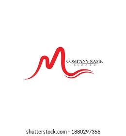 Diseño de ilustración vectorial de la plantilla de logotipo M