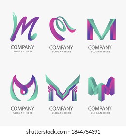 Colección de conjunto único del logotipo M 