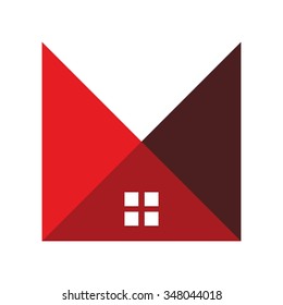 m logo vector. home logo template.