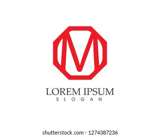 M logo vector icons