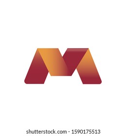 M logo vector illustration. isolated on a white background.