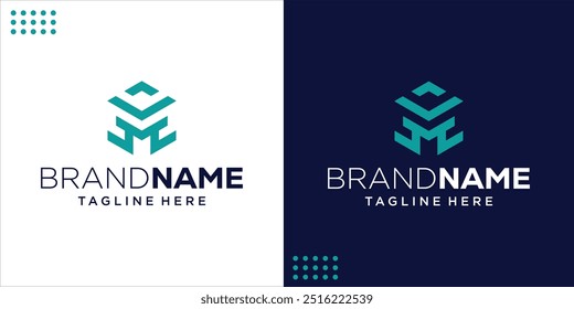 Diseño abstracto simple del Vector del logotipo de M, Inspiración del diseño, ilustración, icono