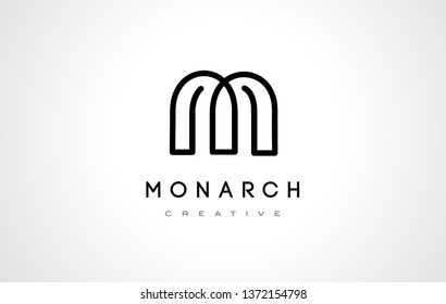 M Logo.M Letter Design Vector Illustration Modern Monogram Icon.