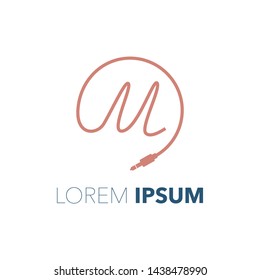 M Logo.M Letter Icon Design Vector Illustration.