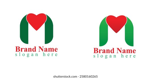 M, love, letter, logo, design, icon, element, font, symbol. M logo can be used for any kind of company, agency, institute, shop, programme. 