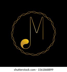 M Luxury Letter Logo template in vector for Restaurant, Royalty, Boutique, Cafe, Hotel, Heraldic, Jewelry, Fashion and other vector illustration. M icon design for fashion and beauty company.