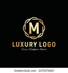 M Luxury Logo Design Template Inspiration