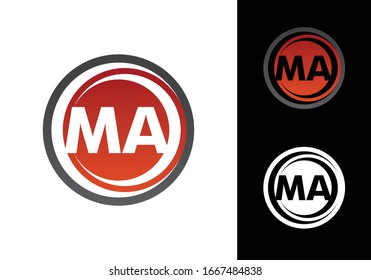 M A MA Initial Letter Logo design vector template, Graphic Alphabet Symbol for Corporate Business Identity