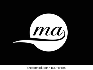M A MA Initial Letter Logo design vector template, Graphic Alphabet Symbol for Corporate Business Identity