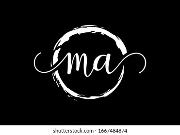 M A MA Initial Letter Logo design vector template, Graphic Alphabet Symbol for Corporate Business Identity