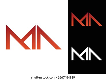 M A MA Initial Letter Logo design vector template, Graphic Alphabet Symbol for Corporate Business Identity