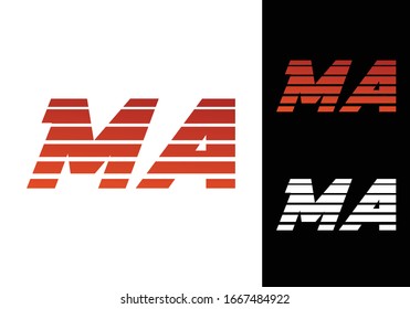 M A MA Initial Letter Logo design vector template, Graphic Alphabet Symbol for Corporate Business Identity