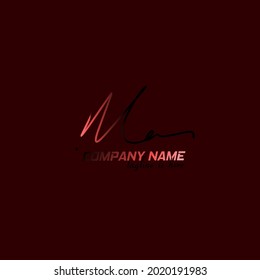 M a Ma initial logo handwriting template vector