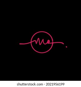 m a ma initial logo handwriting template vector