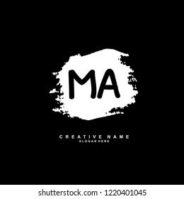 M A MA Initial logo template vector