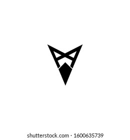 M MA initial modern abstract icon letter logo vector
