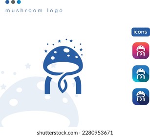 m magic mushroom m mushroom typo Letter Logo Template In Modern Creative Minimal Style Vector Design