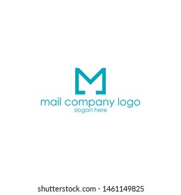M mail logo design vector