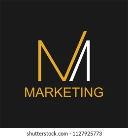 M Marketing logo. vector illustration