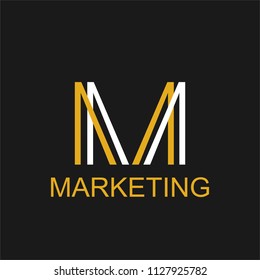 M Marketing logo. vector illustration