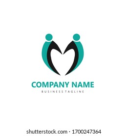 M | Meet Logo , icon Design Template
