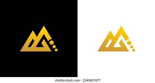 M mg letter logo design vector Monogram Icon Template	