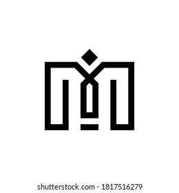 m i mi im initial logo design vector symbol graphic idea creative