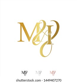 M & I / MI logo initial vector mark. Rose gold. gold. silver color.