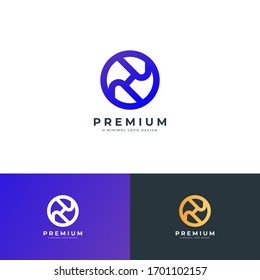 M minimal logo design | M minimalist letter logo design template