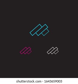 m minimalist logo vector design