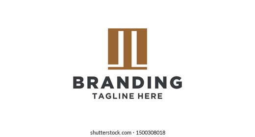 m or ml square legal logo design inspiration