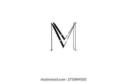 M, MM ABSTRACT LETTER LOGO MONOGRAM