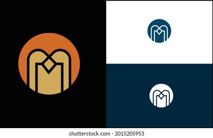 M,MM Logo-Monogramm abstrakter Buchstaben