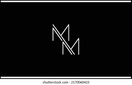 M, MM Abstract Letters Logo Monogram