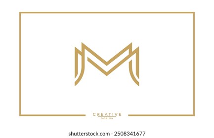 M, MM, letras Abstractas Logo Monograma