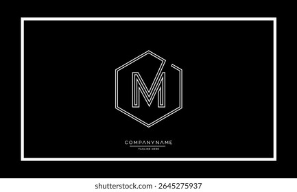 M or MM Alphabet letters logo monogram icon