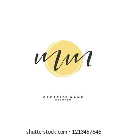M M MM Initial abstract logo concept vector