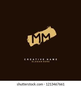 M M MM Initial abstract logo concept vector